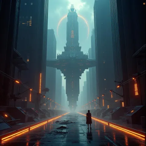 Cosmic Metropolis in Saturated CineStill Tones