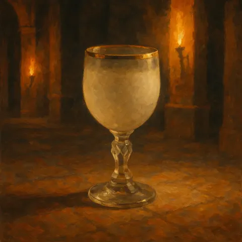 Solitary Beer Glass—its Goblet or Chalice Form