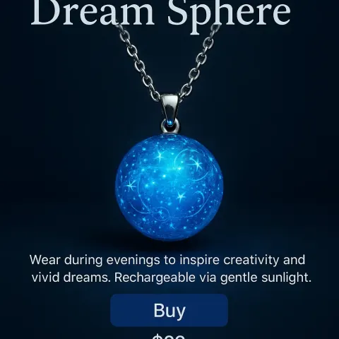Title (large Text): Dream Sphere That Glows