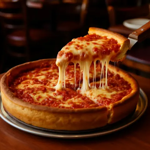 Freshly Baked Deep-dish Pizza