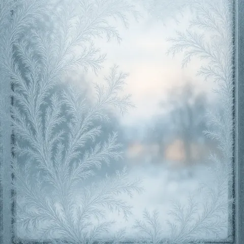 Window Covered in Frost