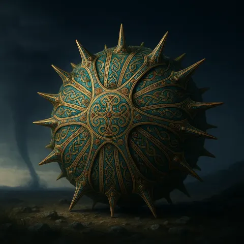 Ornate Book of Kells Sea Urchin