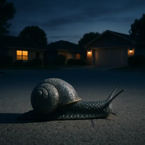Within a Peaceful Cul-de-sac at Dusk
