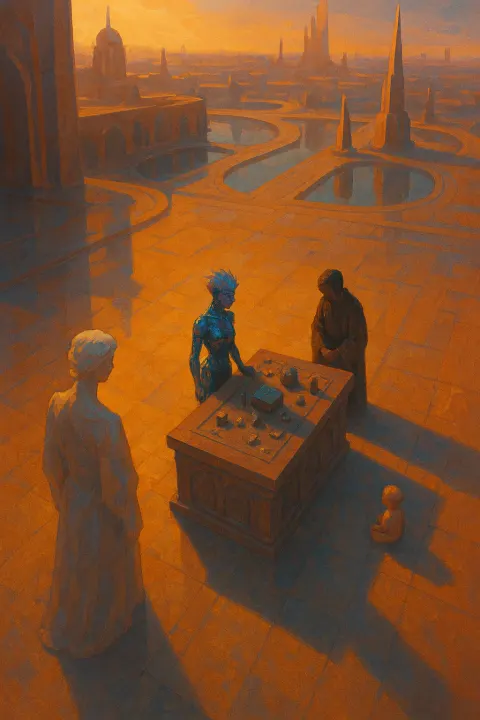 Four Diminutive Figures—a Sculptural Form with a Hint