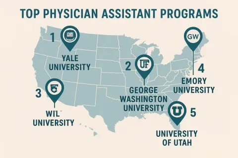 Infographic Highlighting the Top Physician Assistant Programs at Yale University