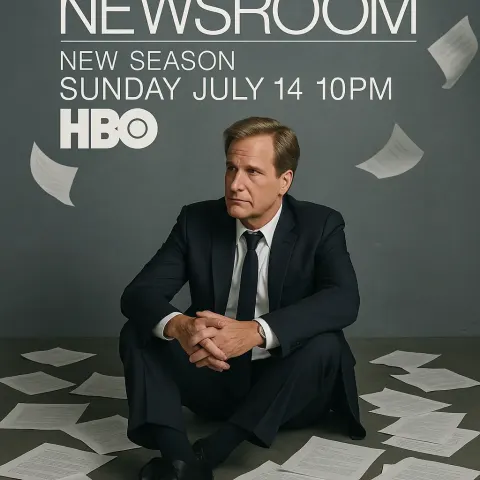 Sitting Man in Formal Attire with Scattered Papers
