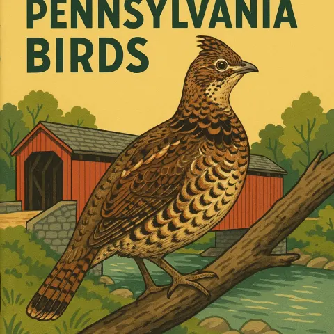 Pocket Guide Cover Featuring a Title "Pennsylvania Birds"