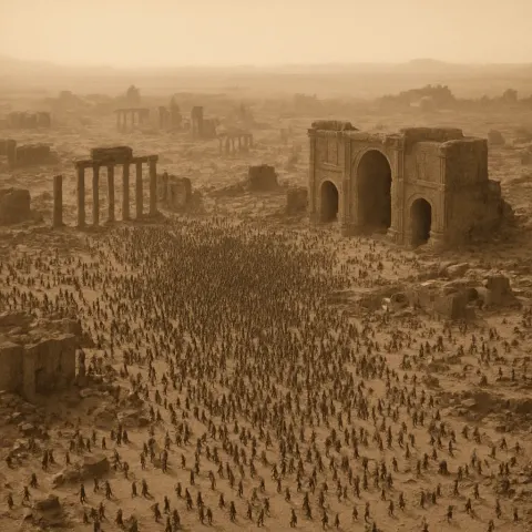 Vast Crowd of Tiny Figures