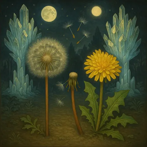 Under Twin Moons in Forests of Giant Glowing Crystal Trees