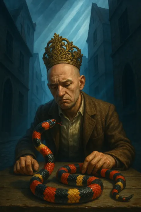 Early 20th-century Everyman Thinker with a Bald