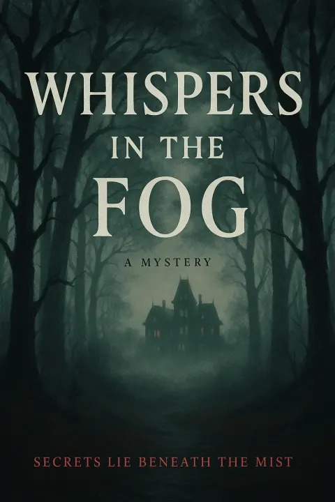 Captivating Cover for a Mystery Novel Titled "Whispers