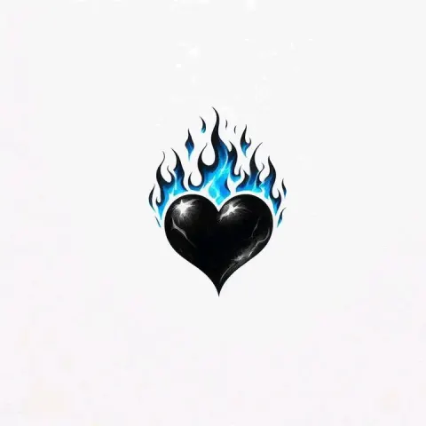 SVG: Blue Flames Heart