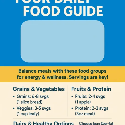 Five Food Groups and Recommended Daily Servings