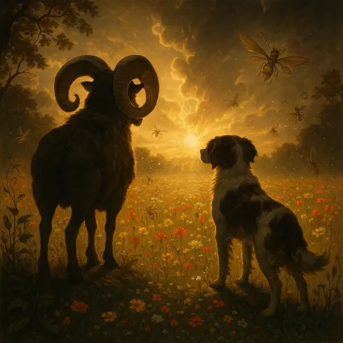 Ram and Brittany Spaniel
