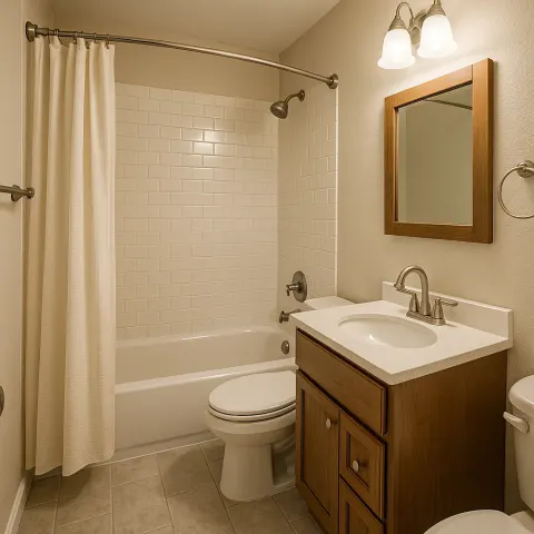 Small Bathroom with a Bathtub