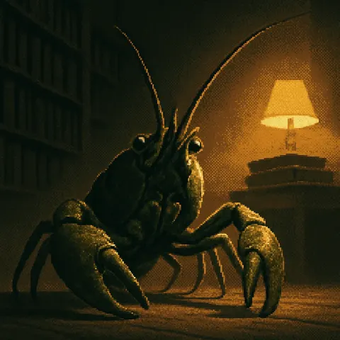 Lone Deep Olive Green Crayfish
