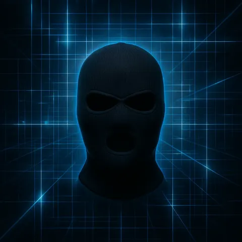 Single Solid Black Ski Mask