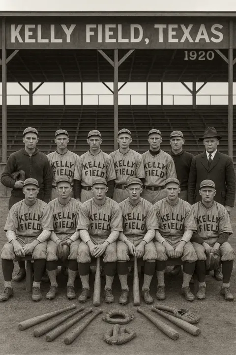 Historic Baseball Team Photograph Featuring Players in Vintage Uniforms