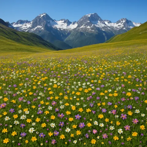 Myriad Tiny Wildflowers Blanket a Vast