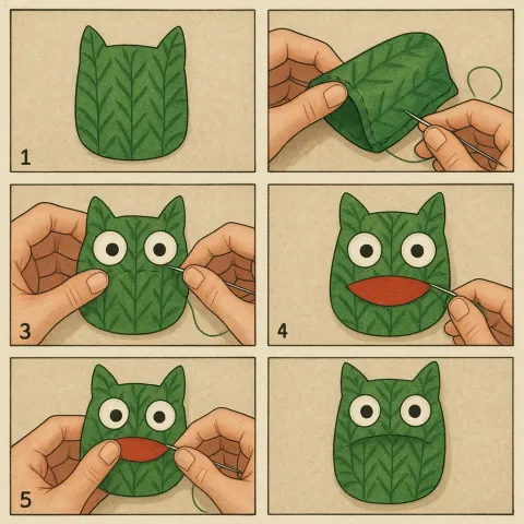 Step-by-step Sewing Process Shown in Six Panels