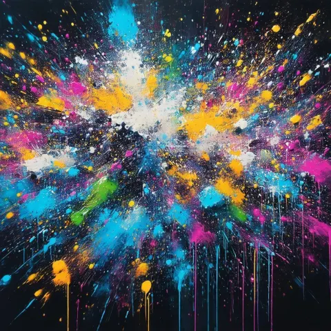 Quantum Particles in Spray Paint Motion