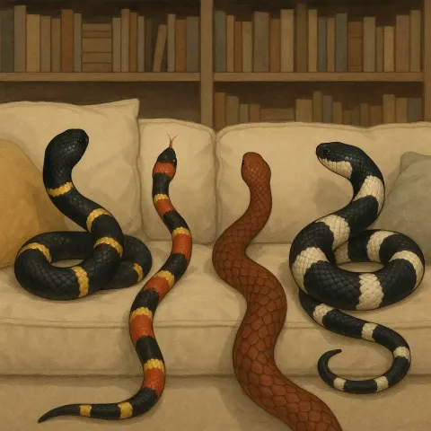 Four King Snakes