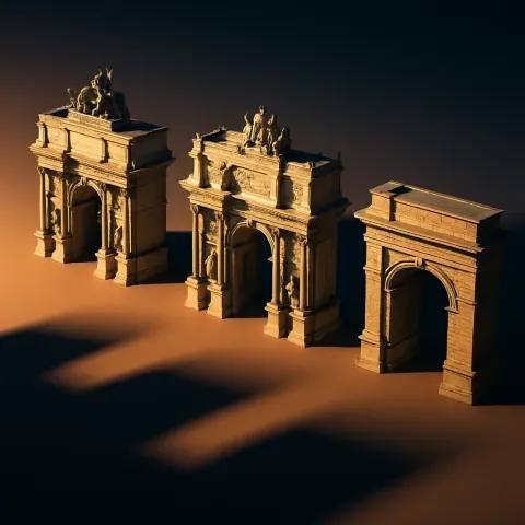 Three Varied Triumphal Arches