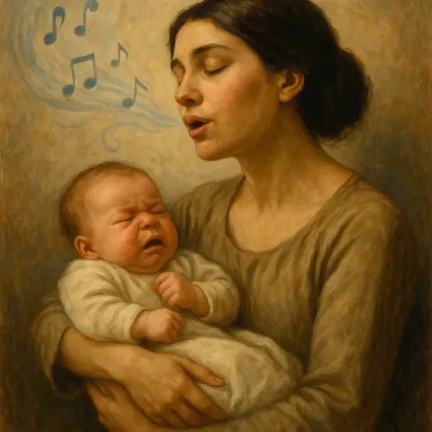 Otherworldly Veil of Gentle Love Flowed from the Mother's Soothing