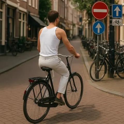Person Wearing White Pants