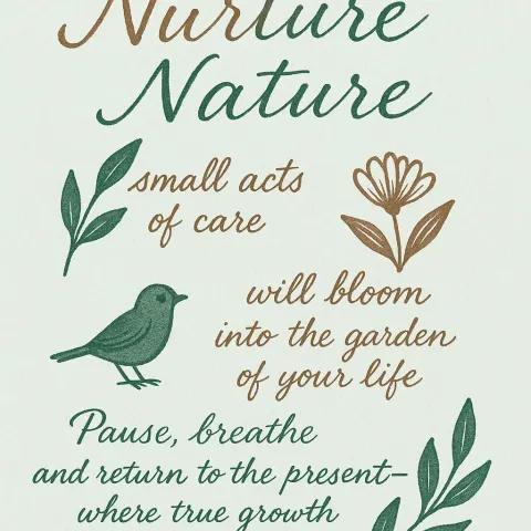 9:16 Vertical Hand-drawn-style Infographic Card with a Serene