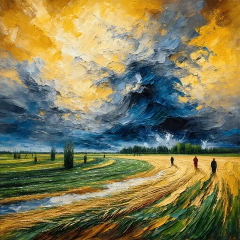 Expressionist Storm Over Russia's Lost Harvest