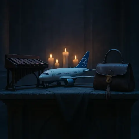 Central Altar Adorned with Mysterious Offerings