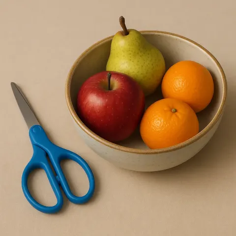 Ceramic Bowl Holding an Assortment of Fruits