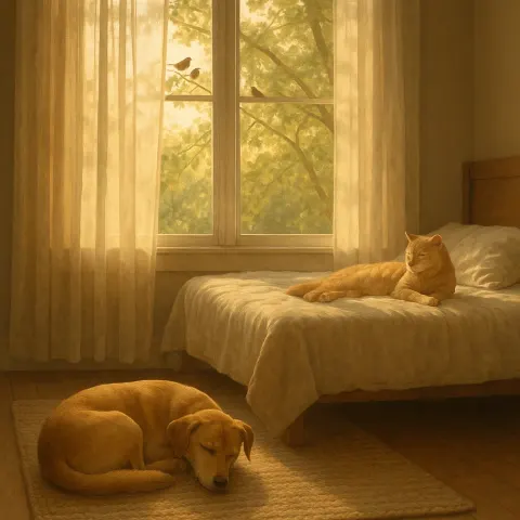 Cat Sleeps Peacefully