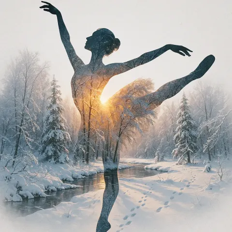 Double Exposure Image in the Style of Midjourney