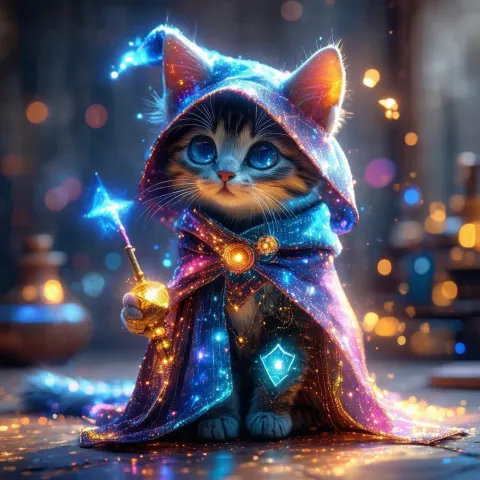 Super Math Wizard Cat in Octane