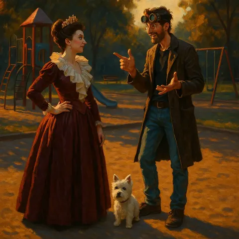 Regal Woman in a Ruffled Blouse
