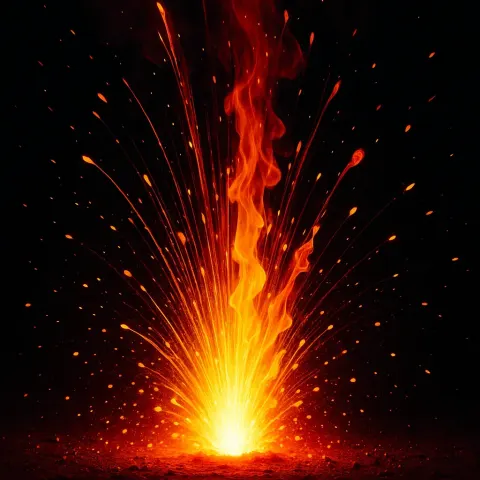 Vivid Colors Illuminate as the Cadmium Bursts into Flame