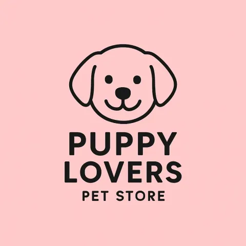 Minimalist Logo with a Smiling Dog Face