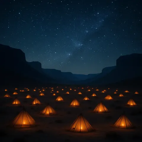 Large Congregation of Nomadic Tents