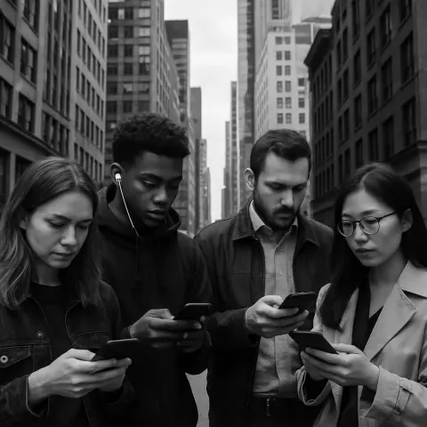 Group of People in an Urban Setting