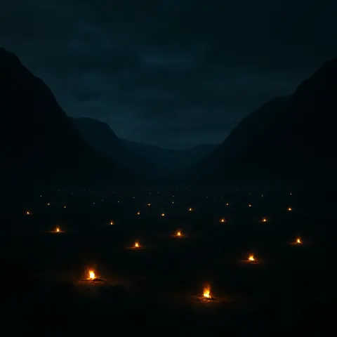 Many Distant Campfires Flicker Like Tiny Stars