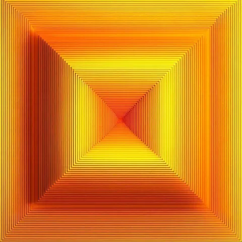 Concentric Squares Fading Yellow to Orange