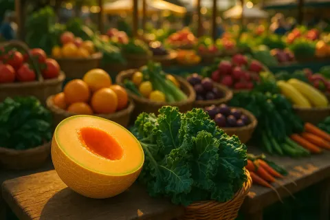 Luscious Hamimelon with its Signature Golden Netted Skin