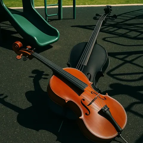 Sunny Afternoon in a Community Park Playground