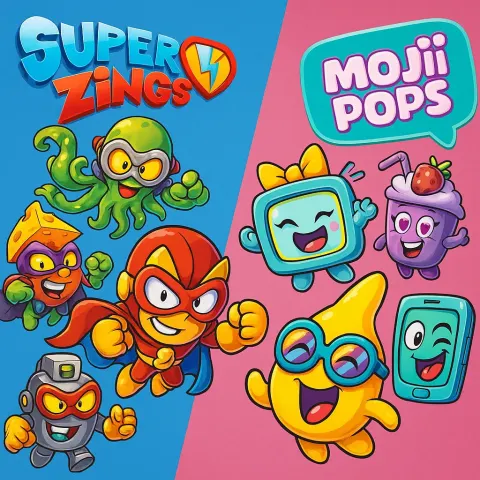 Vibrant Promotional Image Featuring Cartoon Characters from "Super Zings"