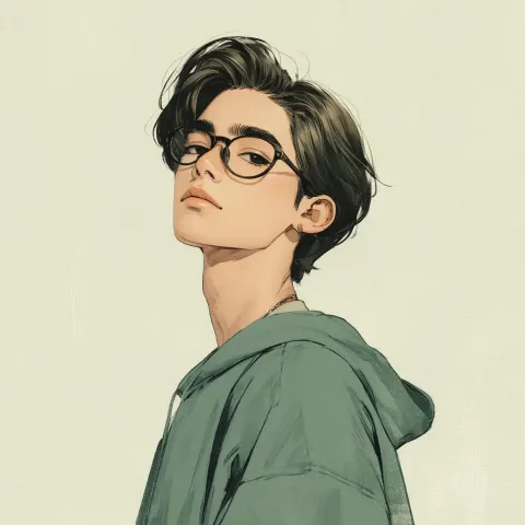 Sparse Lined Teen Portrait With DnD Hints