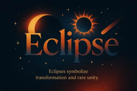 Craft an Abstract Design That Seamlessly Incorporates the Word "Eclipse"