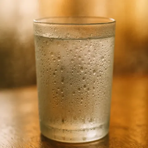 Chilled Glass Sitting in a Hot