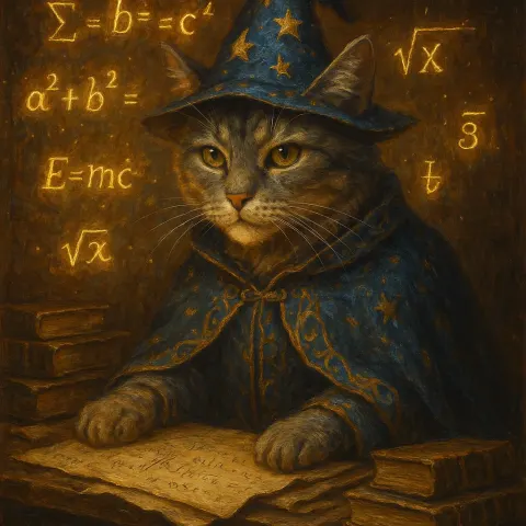 Intricately Detailed Oil Painting of a Mystical Cat